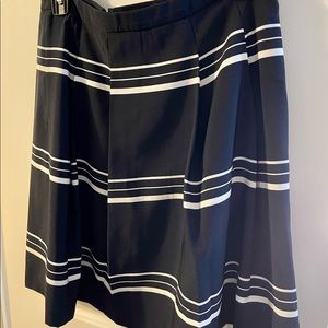 Striped Navy and White Skirt
